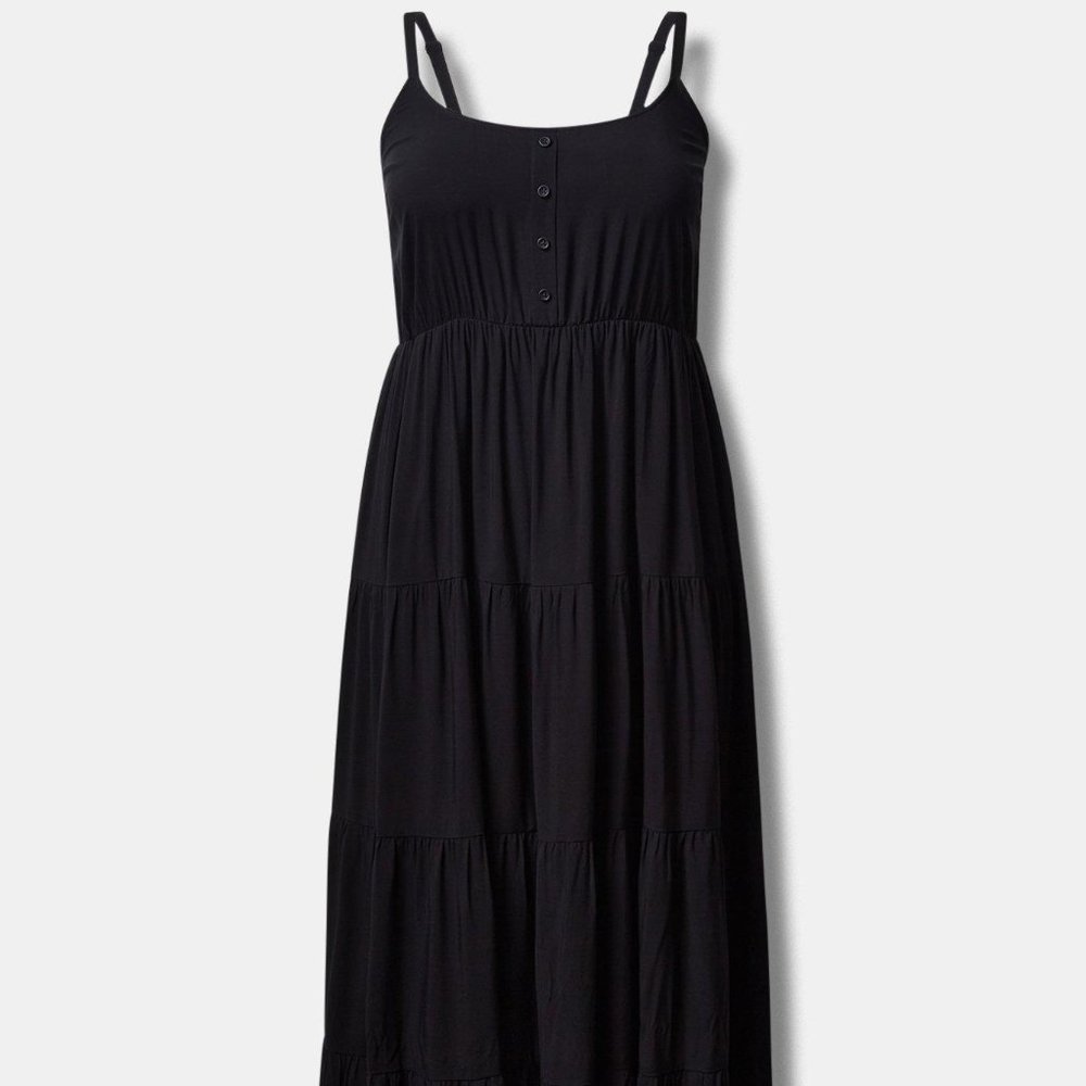 Torrid Maxi Challis Tiered Dress sz 0 NWT